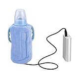Baby Bottle Warmer - USB Portable Travel Mug Milk Heater Bottle Heater Feeding Bottle Infant Storage Bag (Color : Blue)