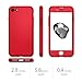 Spigen Thin Fit 360 iPhone 7/8 Case with Exact Slim Full Body Protection and 2 Packs of Tempered Glass Screen Protector for iPhone 7/8 - Red