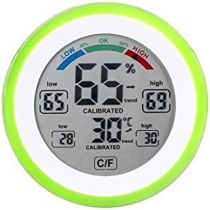 EWTTO Digital Thermometer Humidity Indoor Humidity Monitor and Temperature Gauge for Humidor Meter with Touchscreen LCD Display