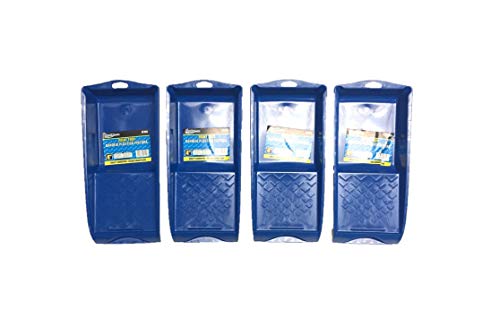 BRUFER 47158 4-Pack of Molded Mini Plastic Paint Trays for 4" Paint Rollers - Bulk Pack of 4 Paint Trays