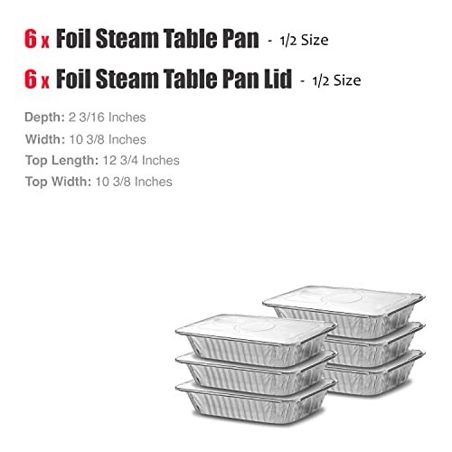 Disposable Chafing Dish Buffet Set Set of 6 / 36pc HalfSized