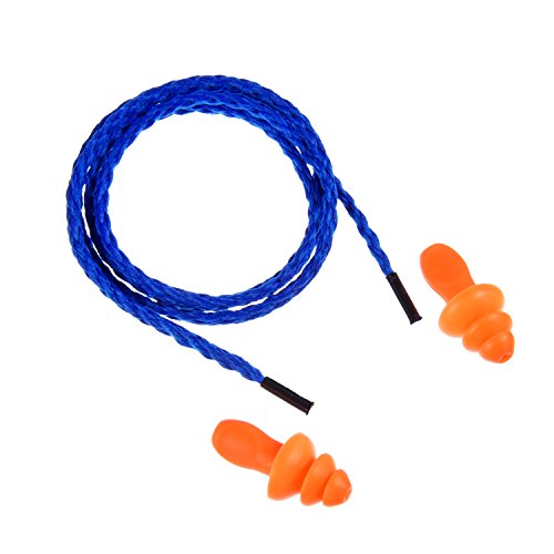 image for Bememo 20 Pairs Corded Ear Plugs Reusable Silicone Earplugs Sleep Nois