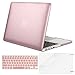 Mosiso Plastic Hard Case with Keyboard Cover with Screen Protector Only for [Previous Generation] MacBook Pro Retina 15 Inch (Model: A1398) No CD-ROM, Rose Gold