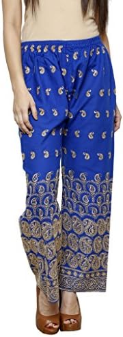Castle Royal Blue Chikankari Embroidered Palazzo