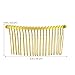 Frcolor Hair Comb 20 Teeth Bridal Hair Clip Combs Fancy DIY Metal Wire Hair Side Combs 12pcs (Golden White K Black)