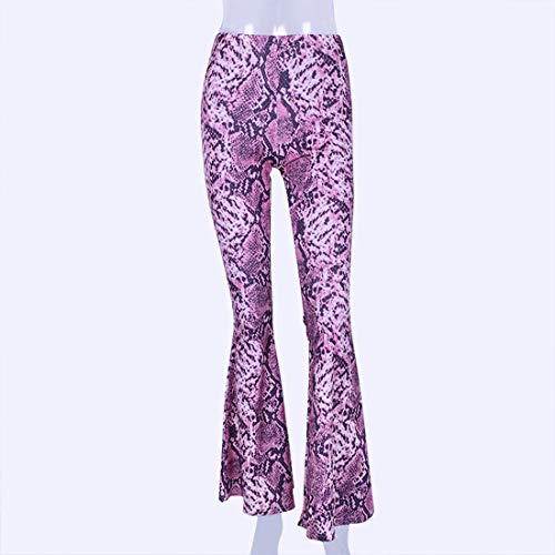 41iw16P7bTL OUFour Mujeres Cuerno Pantalones Moda Piel de Serpiente Impresión Pantalón Cintura Alta Largo Pants OUFour Mujeres Cuerno Pantalones Moda Piel de Serpiente Impresión Pantalón Cintura Alta Largo Pants - Imagen 6