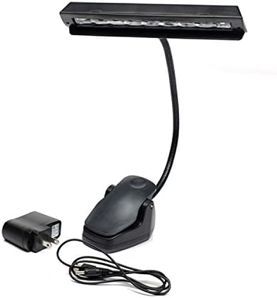 Zorpia® Portable 9 LED Music Piano Clip-on Orchestra Music Stand Lamp Book Reading Light AC Adapter And USB Cable The Best Choice for Musicians, Artists, Crafters and Readers