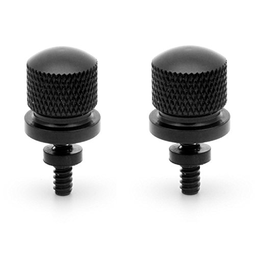 Radracing Motorcycle 1/4"-20 Thread Chrome Seat Bolt Screw fit for Harley Aluminium Billet Black (pack of 2)