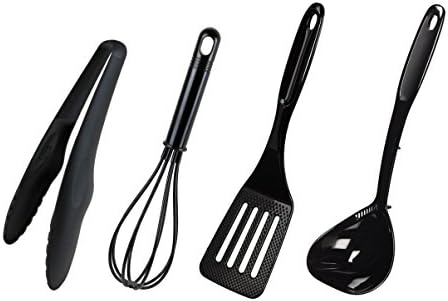Amazon Blkp パール金属 日本製 フライ返し おたま トング 泡だて器 ナイロン キッチン ツール 4点 セット 限定 ブラック Blkp 黒 G 8126 ツールセット オンライン通販