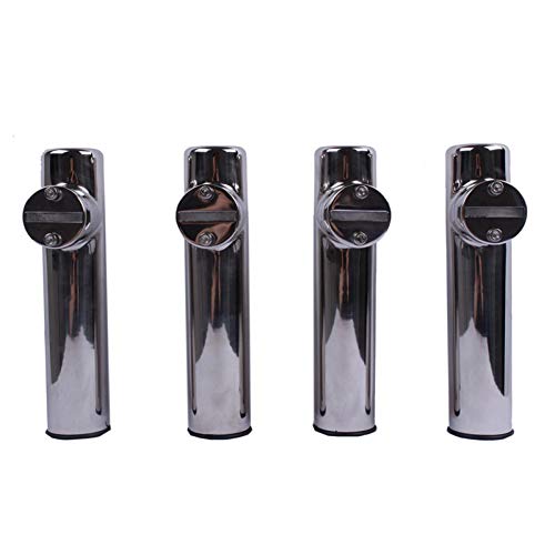 QIUXIANG-EU 4 Stück 1-5/8"drehbare Rutenhalterhalterung Edelstahl Angelgerät Rutenhalter Bootsboote Kajak Yacht – Bild 4