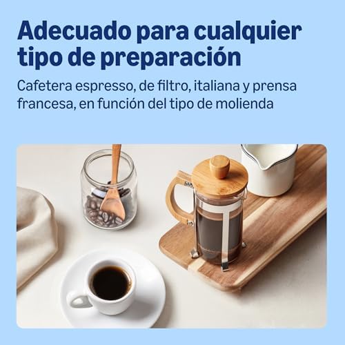 Granos de Café Intenso, Tostado Ligero, 1kg (2 Paquetes de 500g), Certificado por Rainforest Alliance