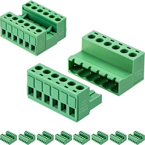 JANDECCN 10Pcs 6Pin 5.08mm Pitch DIY PCB Mount