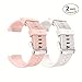 aczer-Y Compatible Replacement Band for Garmin Forerunner 35 Accessories Watchbands, 10 Color Replacement Watch Band with Stainless Buckle and Rubber Strap, white+nude