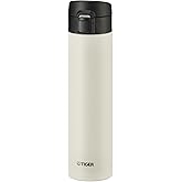 TIGER MKA-K060WK Tiger Water Bottle, 20.3 fl oz (600 ml), One-touch, Lightweight, Stainless Steel Bottle, Vacuum Insulated, Hot and Cold Insulated, White