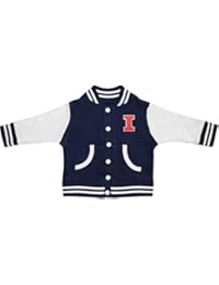 Creative Knitwear University of Illinois Fighting Illini Power I Varsity Jacket Navy