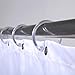 SlipX Solutions Clear Premium Plastic Shower Rings Provide Effortless Gliding on Standard Shower Rods (Set of 12, Easy Snap Closure, BPA-Free Plastic)