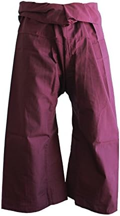 Doctor Ray DoctorRay Yoga Pants Fisherman Trousers Day-to-day Relaxation Wear Around The House Plus (Maroon)