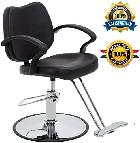 Barber Chair Salon Chair Styling Chair Heavy-Duty Beauty Salon Barber Swivel Chair Shampoo Styling Hair Chairs Classic Hydraulic Barber Chair Salon Beauty Spa Equipment