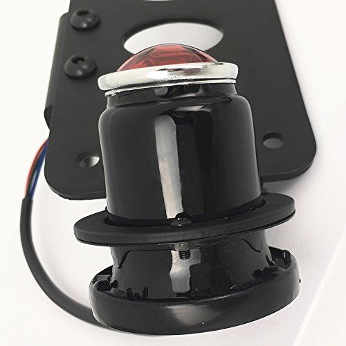 image for Amazicha LED Side Mount License Plate Holder Brake Round Tail Light fo