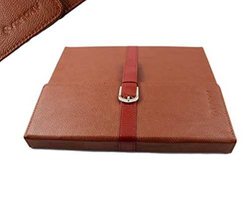 SANOXY Folio Buckle Belt Style PU Leather Case Cover Stand with Auto Sleep/Wake Feature for iPad 2/3/4 (Brown)