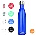17 oz Stainless Steel Copper Water Bottles Double Wall Vacuum Insulated Leak Proof Keeps Drinks Hot and Cold for Outdoor Sports Camping Hiking Cycling (2 Pack)