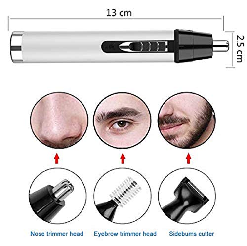 Ear and Nose Hair Trimmer for Men,Professional USB Rechargeable Nostril Nasal Hair Vacuum Cleaning System,4 in 1 Lightweight Waterproof Hair and Beard Clippers for Women (White) Ear and Nose Hair Trimmer for Men,Professional USB Rechargeable Nostril Nasal Hair Vacuum Cleaning System,4 in 1 Lightweight Waterproof Hair and Beard Clippers for Women (White)