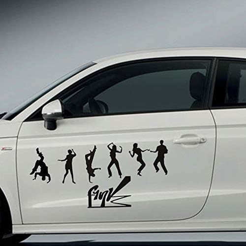 mmzki Funky Dance Wall Stickers Decor Vinyl Removable DIY Car Stickers Six Dancers Dance Room Decoration 44cm x 46cm