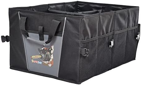 Car Trunk Storage Organizer Cargo Storage Organizer for Car, SUV, Truck - Auto Storage With Abstract dog pattern- Non Slip Bottom Strips to Prevent Sliding Foldable Cleaning Supply Caddy (NEW Design)