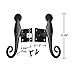 Renovators Supply Manufacturing Shutter Dogs 5.5 In. Black Rat Tail Shaped Wrought Iron Shutter Dogs With Mounting Hardware