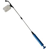Powder Duster Sprayer Dispenser with Telescopic Rod | Push Pull Diatomaceous Earth Duster Applicator with Transparent Tank for Backyard Patio Greenhouse Orchard Farm Agriculture