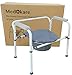 Medokare Bedside Commode Chair - Heavy-Duty Steel Commode Seat, Bedside Potty Chair for Adults, Medical Handicap Toilet Seat with Handles and Bucket
