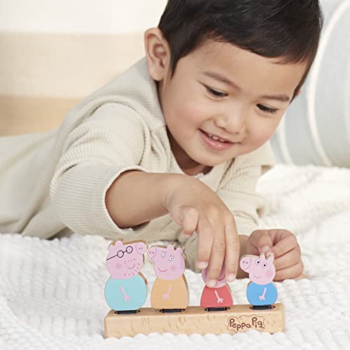 Peppa Pig Toys Wooden Family Figures Made from Responsibly Sourced Wood, Wooden Toys for 2 Year