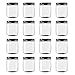 novelinks 8 oz Clear Plastic Jars with Screw-On Lids - BPA-Free Refillable Storage Containers for Slime, Spices, Crafts, Kitchen & Home Organization (16 Pack,Black)