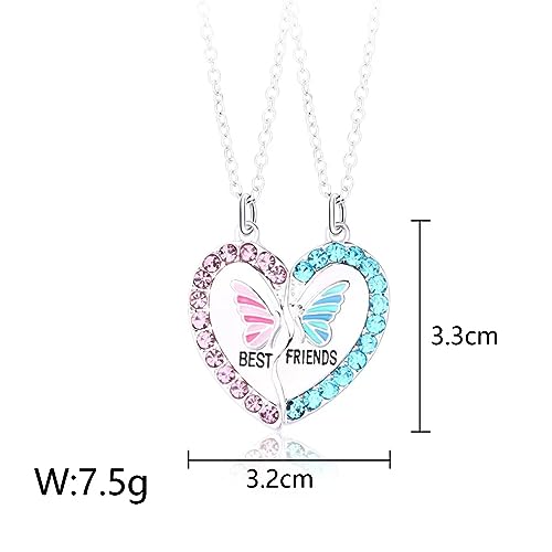 LEXICANMHS Sister Necklaces for 2 Girls - Friendship Necklaces for 2 Girls - Best Friend Necklaces for 2 Girls - Matching Necklace for Best Friends - Big Sister Little Sister Necklace