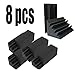 Burdurry New 8 Pack of 4.6 in X 4.6 in X 9.5 in Black Soundproofing Insulation Bass Trap Acoustic Wall Foam Padding Studio Foam Tiles (8PCS, Black)