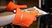 Silicone BBQ Gloves by Touch-Heat, 5 Fingers Oven Mitts Pot Holders with Heat Resistance up to 425°F + Raised Texture Provides Better Grip , Perfect for Cooking, Grilling, Baking, Gardening, Cut Resistant, Easy to Clean, One-Size-Fits All (1 Pair)