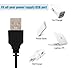 2 Fast Charging DC Vibrator Cable Cord for Rechargeable, Massagers, Work with Universal USB Power Supply Charger Black