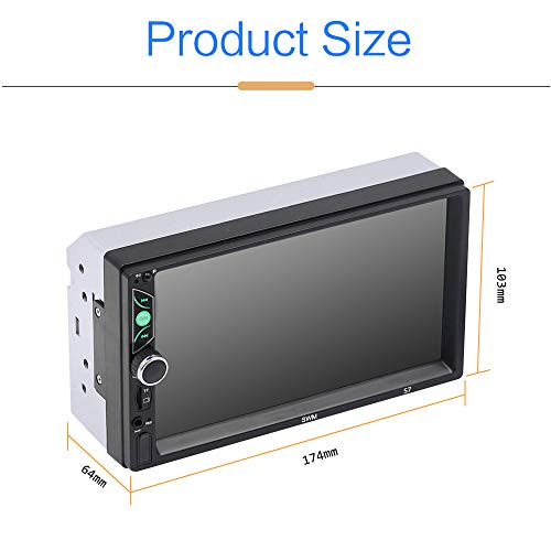 Double Din Car Stereo Radio 7'' HD Touch Screen Car Audio Bluetooth FM Radio USB Car Audio Video Player Support Phone Mirror Link + Car Backup Camera and Steering Wheel Control