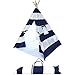 Teepee Tent for Kids, No Toxic Chemicals Added, Carrying Case, Navy Childrens Tent for Boys & Girls, Large Enough Tipi Tents for Toddler. Baby Boy. Adult. Children. Dogs, Childs Indoor Reading Nook