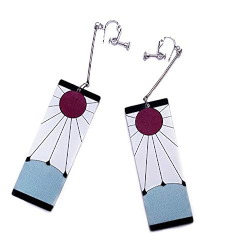 Kamado Tanjiro Earring Clip on Anime Tanjiro Earrings Tanjiro