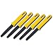 CANARY Corrugated Cardboard Cutter Dan Chan [Non-Sticking Fluorine Coating], Yellow (DC-190F-1) (5 pcs) primary