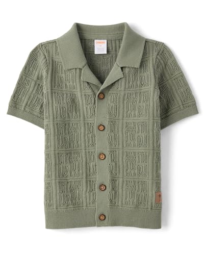Gymboree,Boys,Short Sleeve Stitched Sweater Polo,Greenwich,12