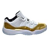 Air Jordan 11 Retro Low Men's Shoes White/Metallic Gold Coin/Black 528895-103