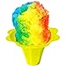 Flower Cups for Serving Shaved Ice or Snow Cones, Medium 8 Ounce, Case of 500, Blue/Yellow