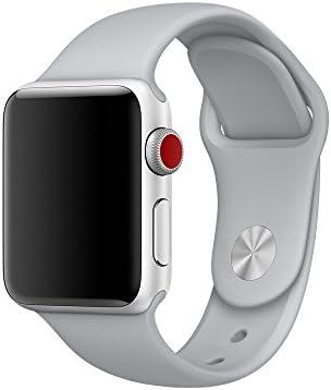 Fivecats Soft Silicone Sport Strap Replacement Bracelet Band for Apple Watch Series 1/2/3, Sport and Edition, S/M Size, 38MM Fog