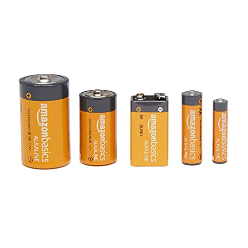 Amazon Basics 36 Count Alkaline Battery Starter Pack 12 AA + 12 AAA + 4 C + 4 D + 4 9Volt on