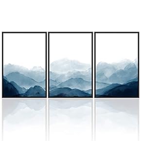 signwin 3 Piece Framed Canvas Wall Art Mountain...