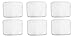 Oscarware Disposable Grill Topper (6 Pack), Rectangular 16x12-Inch, Vegetable Grill Tray for Outdoor Grill, Disposable Grilling Liners Prevent Food From Falling Through Grill Grates