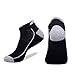 Shinno Mens Athletic Ankle Socks Low Cut Cushioned Mesh Breathable Sports Tab Socks（6 Pack）