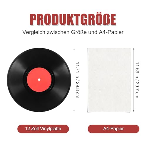 Cabilock Leere Vinyl-Schallplatten Wanddekoration Groß 30Cm 1950Er-Jahre-Rock-And-Roll-Musik Party-Dekoration Gefälschte Vinyl-Schallplatten Leere Retro-Wandaufkleber thumbnail 2
